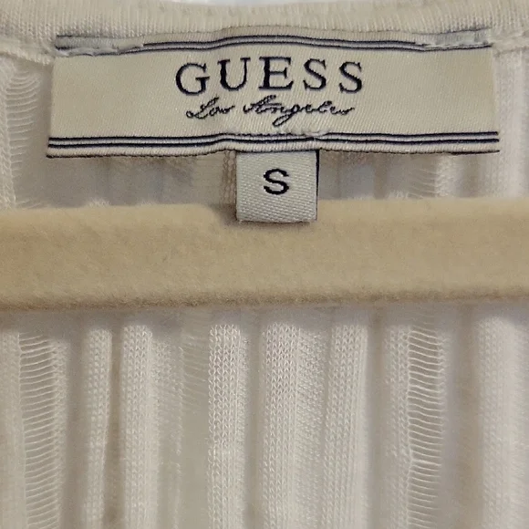 Guess Ivory Button-Front Blouse - Picture 2 of 4